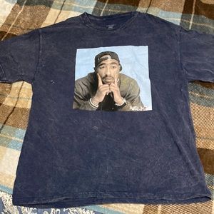 BRAND NEW TUPAC (POETIC JUSTICE) SHIRT NAVY BLUE/SKY BLUE